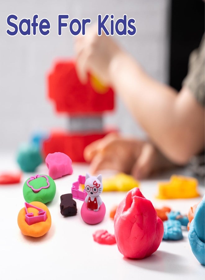 Chanak Clay Dough Kit for Kids, 6 Colours, Non-Toxic Air Dry Clay with Moulds & Tools, Creative DIY Craft Set, BIS Approved, 50g Each - Image 5